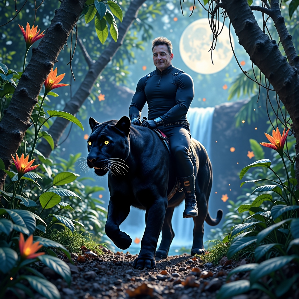 photograph of jon407 man riding a majest-FLUX TRAI